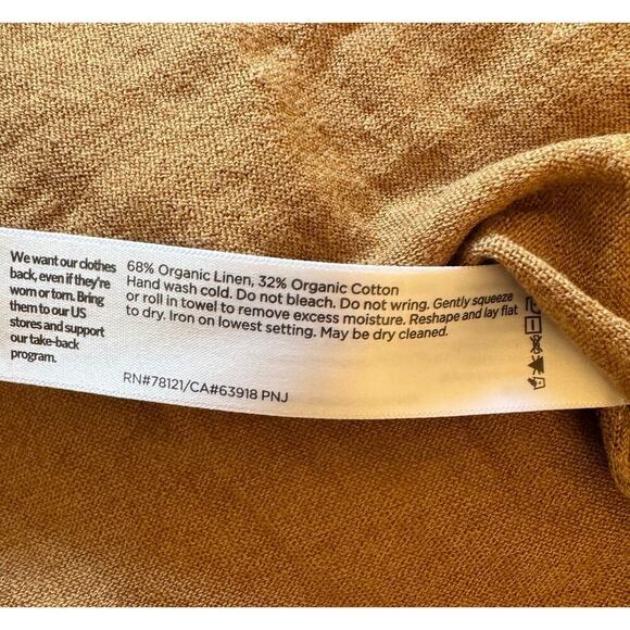 EILEEN FISHER Organic Linen/Organic Cotton Lightweight Sweater Size M - Picture 4 of 4